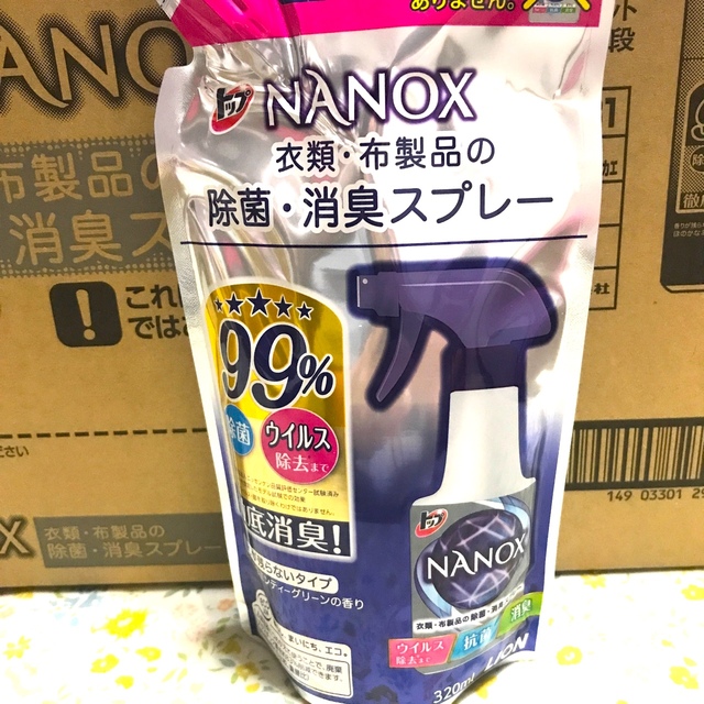 LION(ライオン)のNANOX☆除菌消臭スプレー詰め替え☆24点 インテリア/住まい/日用品の日用品/生活雑貨/旅行(日用品/生活雑貨)の商品写真