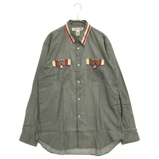 コムデギャルソン(COMME des GARCONS)のCOMME des GARCONS SHIRT コムデギャルソンシャツ 06AW ポケット ウール 切替 チェック 長袖シャツ ブラック W14044(シャツ)