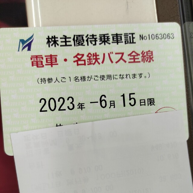 名古屋鉄道株主優待乗車証 チケットの乗車券/交通券(鉄道乗車券)の商品写真