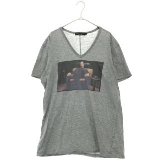 ドルチェアンドガッバーナ(DOLCE&GABBANA)のDOLCE & GABBANA ドルチェアンドガッバーナ ALPACINO アルパチーノ フォトプリント 半袖Vネック Tシャツ グレー G8AQ6T(Tシャツ/カットソー(半袖/袖なし))