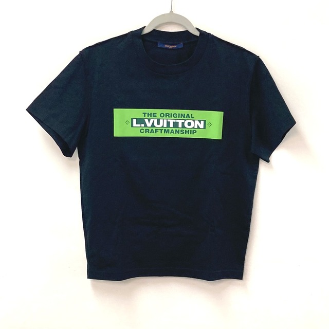 ルイヴィトン LOUIS VUITTON プリーテッド アパレル トップス 半袖Ｔシャツ コットン ブラック 美品