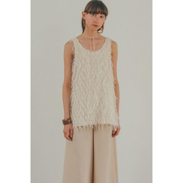 CLANE クラネ　W FACE CROSS FRINGE TOPS レディースのトップス(その他)の商品写真