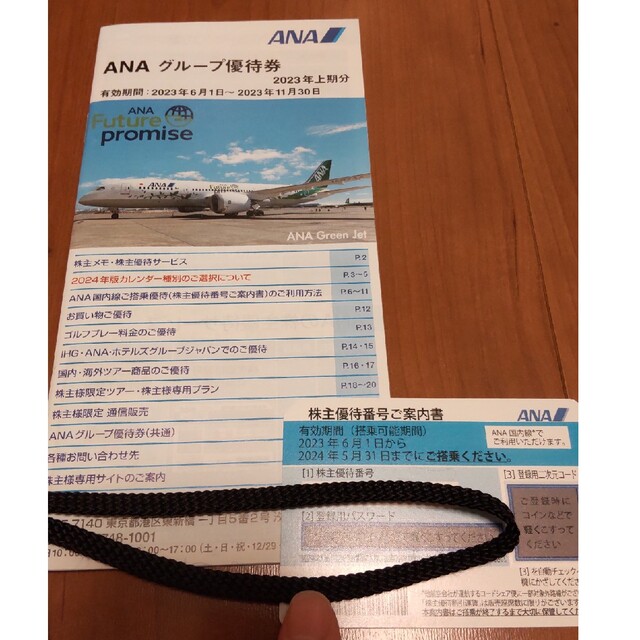 ANA(全日本空輸)(エーエヌエー(ゼンニッポンクウユ))のANA株主優待 匿名配送です チケットの乗車券/交通券(航空券)の商品写真