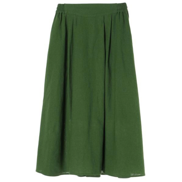 chocol raffine robe(ショコラフィネローブ)のリネンタックスカート　【新品】 グリーン レディースのスカート(ロングスカート)の商品写真