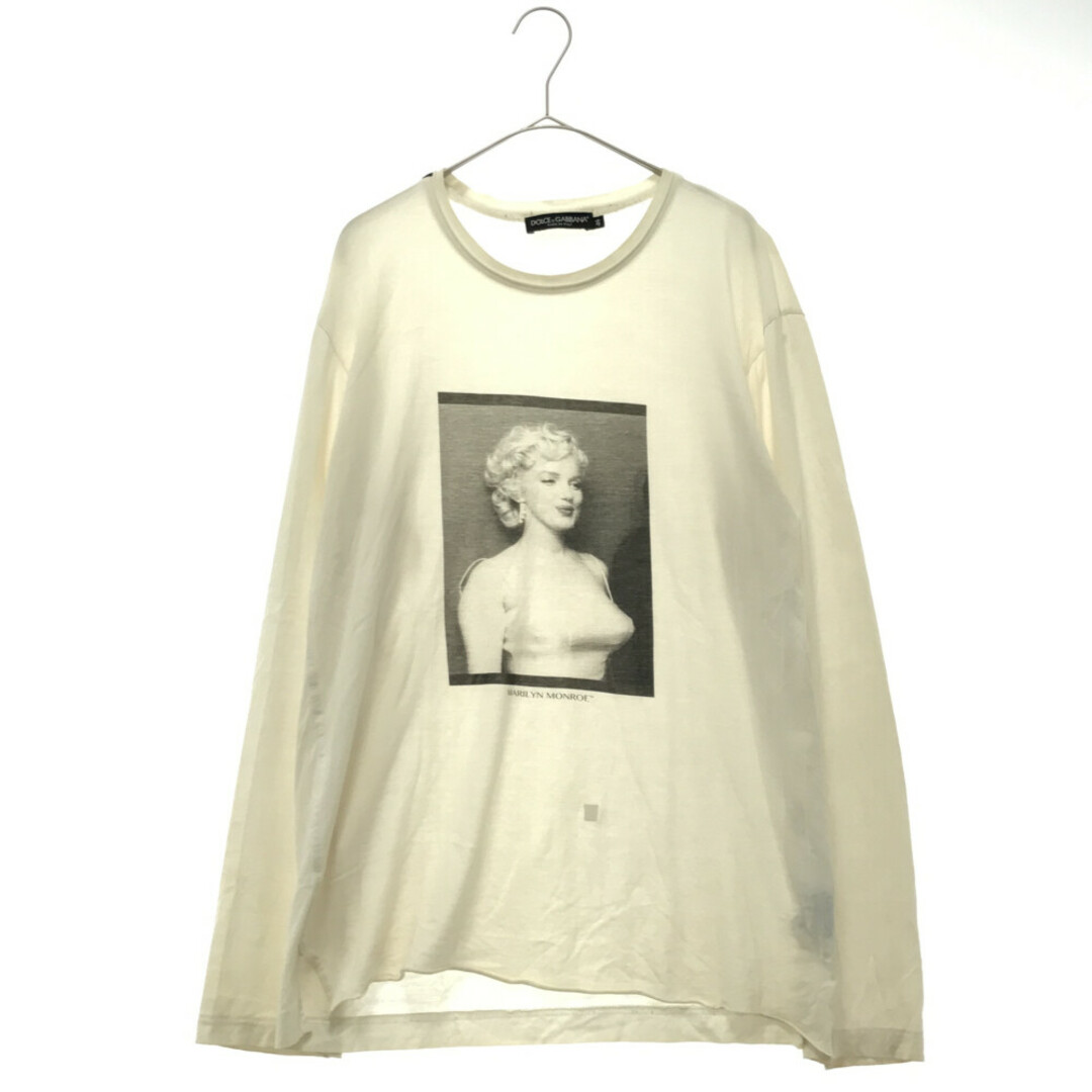 DOLCE & GABBANA ドルチェアンドガッバーナ MONROE PRINTED SWEAT CREW G9QL1Z マリリン・モンロープリントスウェットクルーネックプルオーバー スウェットシャツ トレーナー ブラック