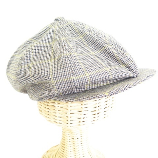 other(アザー)のマニエラ MANIERA キャスケット 帽子 チェック ブラウン/イエロー メンズの帽子(キャスケット)の商品写真