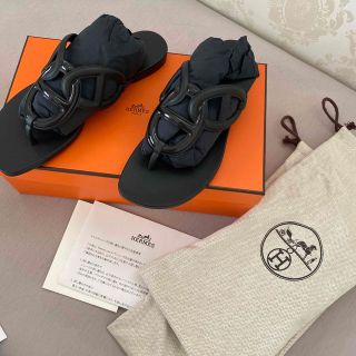 Hermes - エルメス サンダル 《エジェリ》 35 新品 黒の通販 by