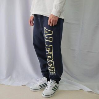 00’s champion スウェットパンツ アルフレッド大学 ネイビー