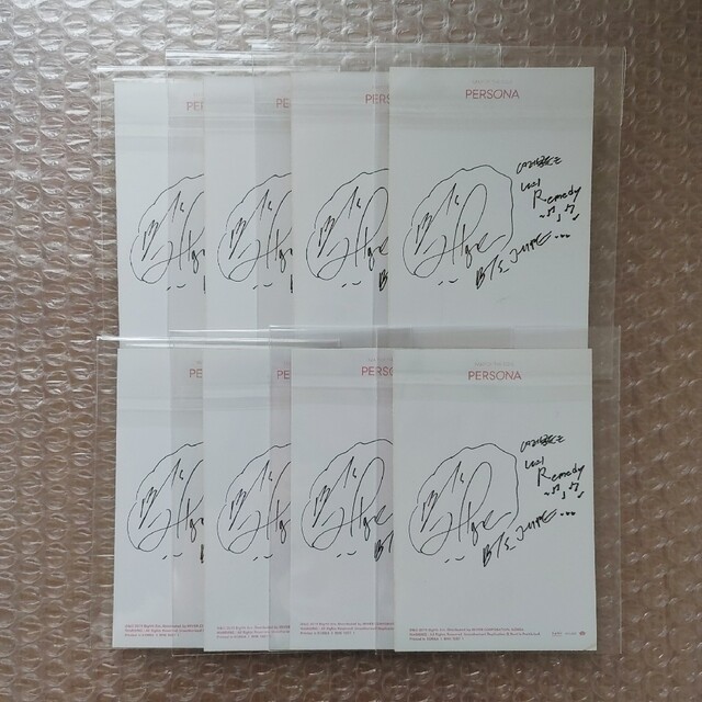 BTS persona 韓国サイン会 サイン j-hope ジェイホープ