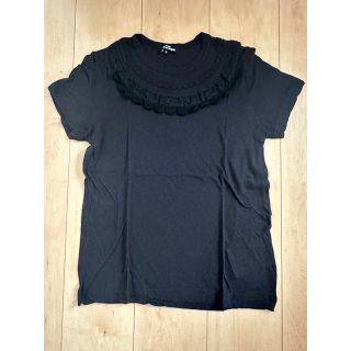 コムデギャルソン(COMME des GARCONS)のコムデギャルソン 花刺繍 Tシャツ (黒)(カットソー(半袖/袖なし))