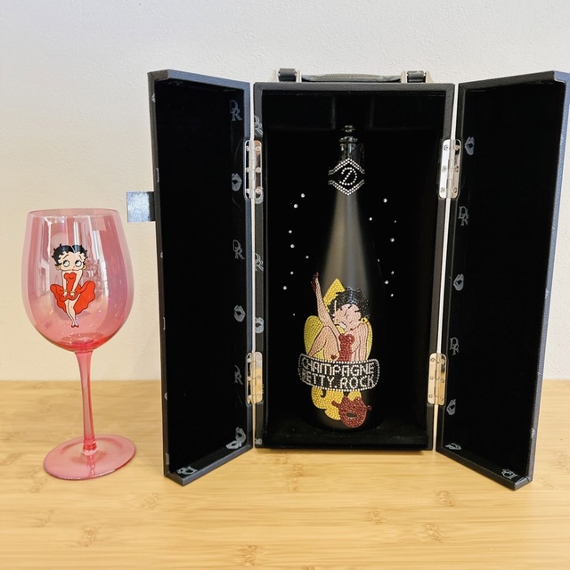 D-Lock ベティちゃん ブラック シャンパン 空き箱 空き瓶 グラスセット-