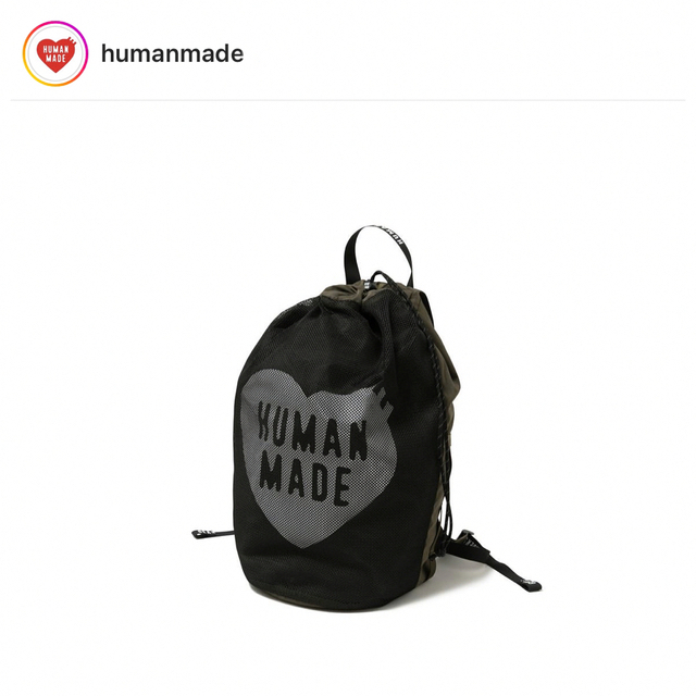 HM25GD039素材HUMAN MADE 2023SS DRAWSTRING BACKPACK