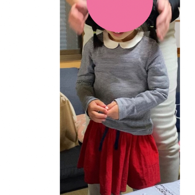 PETIT BATEAU(プチバトー)のプチバトー  スカート 赤 4ans/104cm キッズ/ベビー/マタニティのキッズ服女の子用(90cm~)(スカート)の商品写真