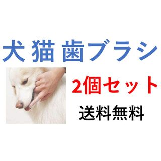 犬 猫 歯ブラシ 2個セット 柔らかい シリコン 送料無料(犬)