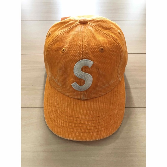 シュプリーム ピグメント キャンバス Sロゴ オリーブ キャップ supreme