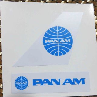 ２枚セット■パンアメリカン航空パンナムPan Americanステッカー海外旅行(印刷物)