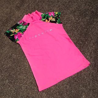 リップカール(Rip Curl)のラッシュガード Ripcurl こども用 サイズ8 ピンク系(マリン/スイミング)