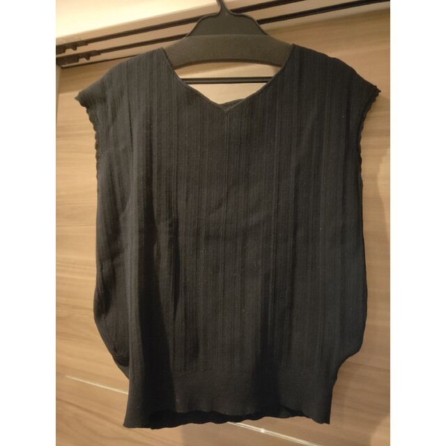 PROPORTION BODY DRESSING(プロポーションボディドレッシング)の美品 ボディープロポーションドレッシング トップス 黒 ノースリーブ レディースのトップス(カットソー(半袖/袖なし))の商品写真