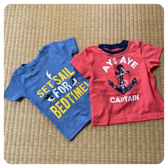 carter's(カーターズ)の半袖 Tシャツ 2枚 未着用 Carter's 6ヶ月70サイズ キッズ/ベビー/マタニティのベビー服(~85cm)(Ｔシャツ)の商品写真