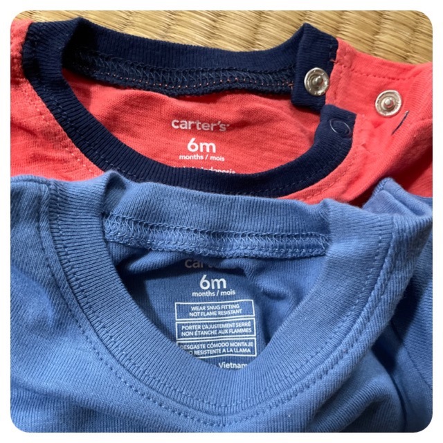 carter's(カーターズ)の半袖 Tシャツ 2枚 未着用 Carter's 6ヶ月70サイズ キッズ/ベビー/マタニティのベビー服(~85cm)(Ｔシャツ)の商品写真