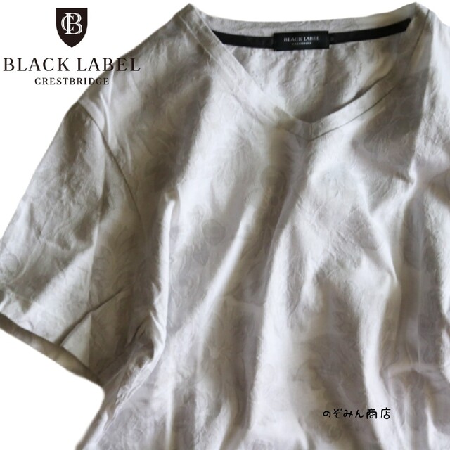 BLACK LABEL CRESTBRIDGE(ブラックレーベルクレストブリッジ)の【BLACK LABEL CRESTBRIDGE】半袖Tシャツ　花柄　白★ メンズのトップス(Tシャツ/カットソー(半袖/袖なし))の商品写真