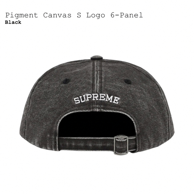 Pigment Canvas S Logo 6-Panel Black