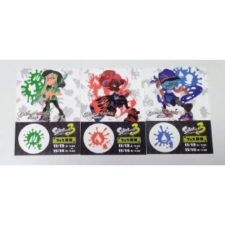 ニンテンドウ(任天堂)のスプラトゥーン3 ポケモンコラボ ステッカー 全3種 くさ ほのお みず(ノベルティグッズ)