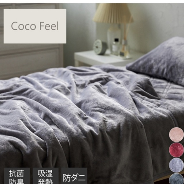 毛布 Coco Feel ふわふわの肌ざわり 2枚合わせ 抗菌防臭 防ダニ わた