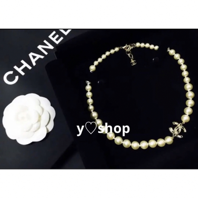 CHANEL パールネックレス CCマーク