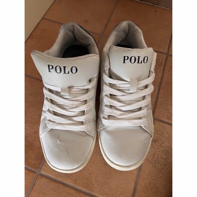 POLO RALPH LAUREN(ポロラルフローレン)のPOLORALPH LAUREN  ポロ スニーカー 白✖️紺 レディースの靴/シューズ(スニーカー)の商品写真