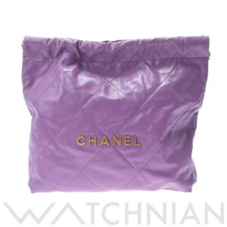 シャネル(CHANEL)の未使用 シャネル CHANEL AS3260 ランダム品番 レディース ハンドバッグ パープル /ゴールド金具 シャイニーカーフスキン(ハンドバッグ)