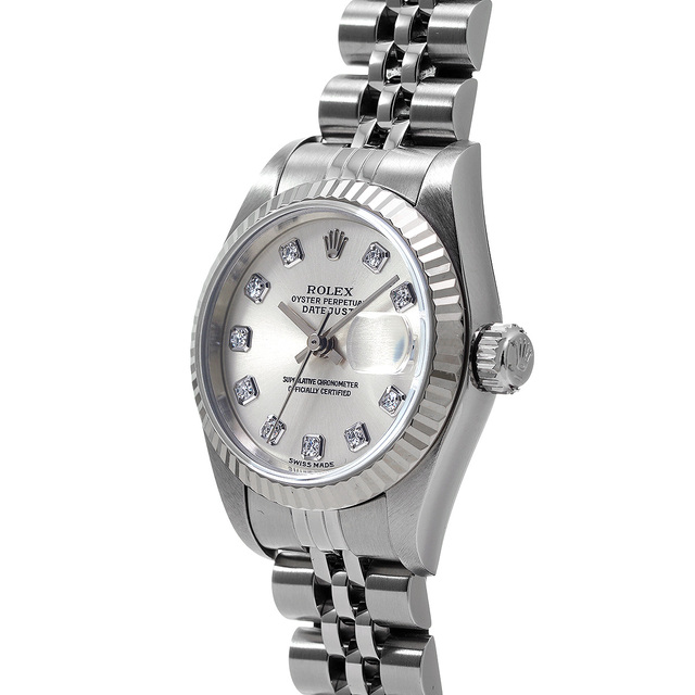 ROLEX(ロレックス)の中古 ロレックス ROLEX 79174G Y番(2002年頃製造) シルバー /ダイヤモンド レディース 腕時計 レディースのファッション小物(腕時計)の商品写真