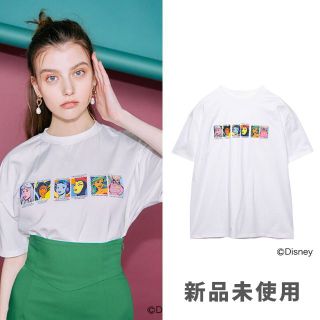 エイミーイストワール(eimy istoire)のエイミーイストワール ディズニーコラボ カラーフェイスTシャツ ホワイト(Tシャツ(半袖/袖なし))