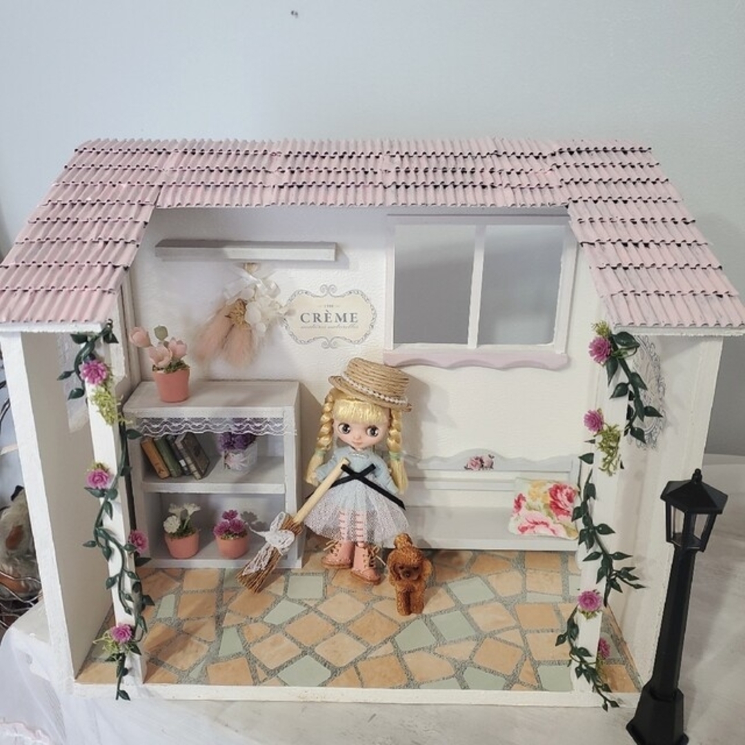 専用品】ピンク瓦屋根*ガーデン小屋*ドールハウス*ハンドメイド*プチ