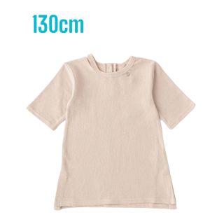 プティマイン(petit main)の☆ 新品！ petit main裾スリットTシャツワンピース 130cm ☆(ワンピース)