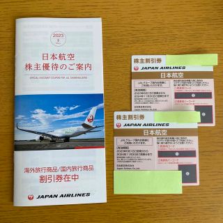 ジャル(ニホンコウクウ)(JAL(日本航空))のJAL 株主優待券2枚　匿名配送(航空券)