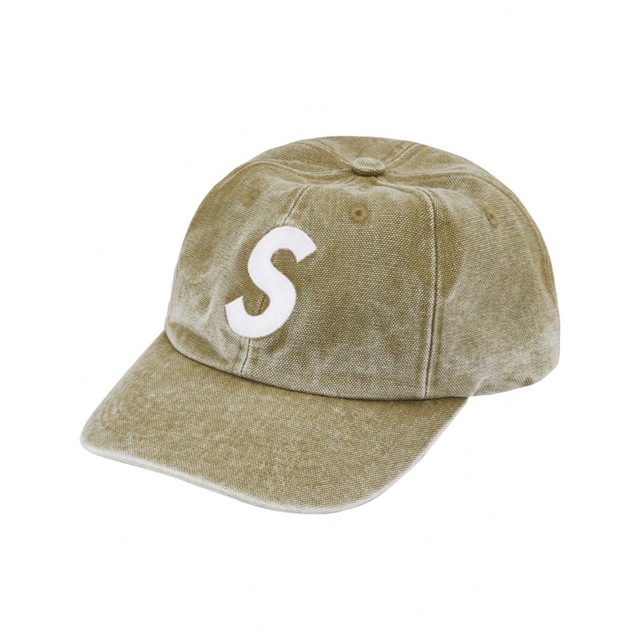 Pigment canvas s logo 6 panel オリーブ メンズの帽子(キャップ)の商品写真