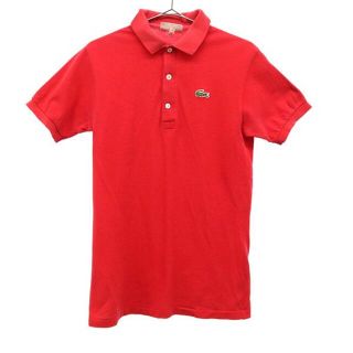 ラコステ(LACOSTE)のラコステ ワンポイントロゴ 半袖 ポロシャツ 38 レッド LACOSTE 鹿の子地 レディース 【中古】  【230527】 メール便可(ポロシャツ)