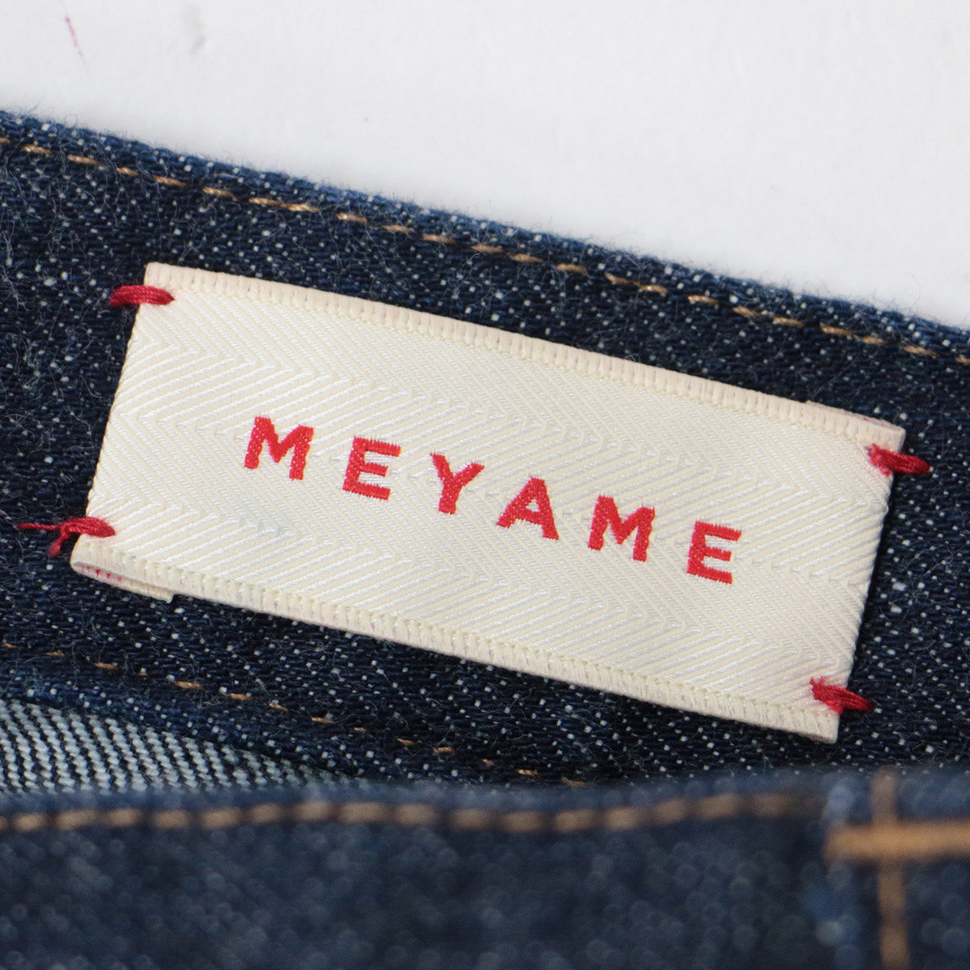 MEYAME メヤメ パンツ デニム ボトムス ジーンズ ジーパン ネイビー 紺 0(S) フレア フルレングス サイドジップ コットン 綿 22春夏 おしゃれ シンプル 無地 きれいめ 大人女子 ブランド カジュアル ベーシック 【レディース】