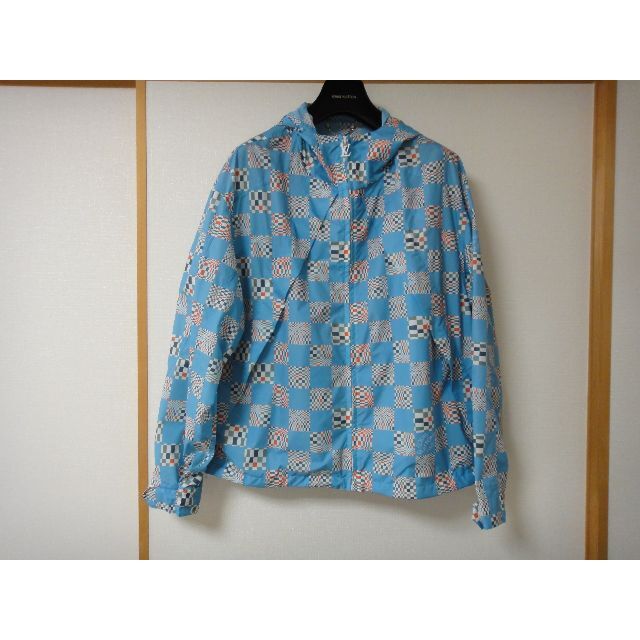 極美品□LOUIS VUITTON/ルイヴィトン カモフラージュ 総柄 WZIP フーデッド ナイロンブルゾン/ウインドブレーカー マルチ 44 伊製 正規品