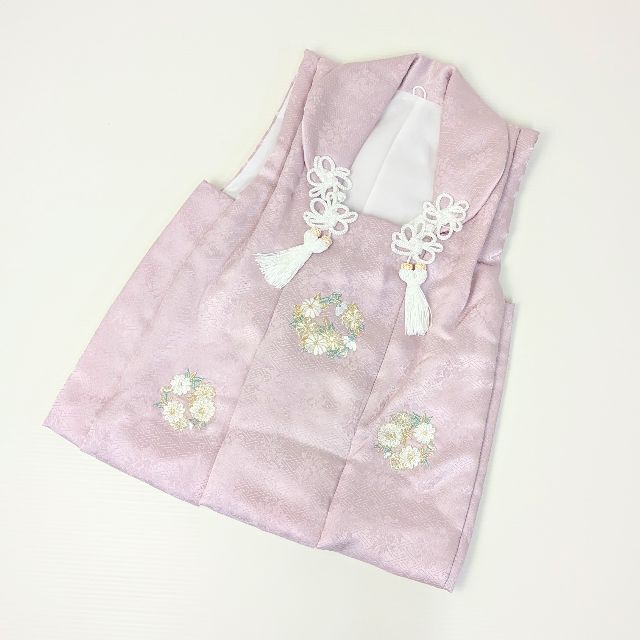 正絹】 絹100% 七五三 3歳 被布コート 単品 ピンク 刺繍 SH11-4-