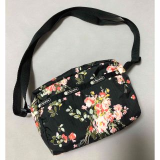 LeSportsac×マヌーシュ 花柄刺繍入りショルダー クロスボディバッグ