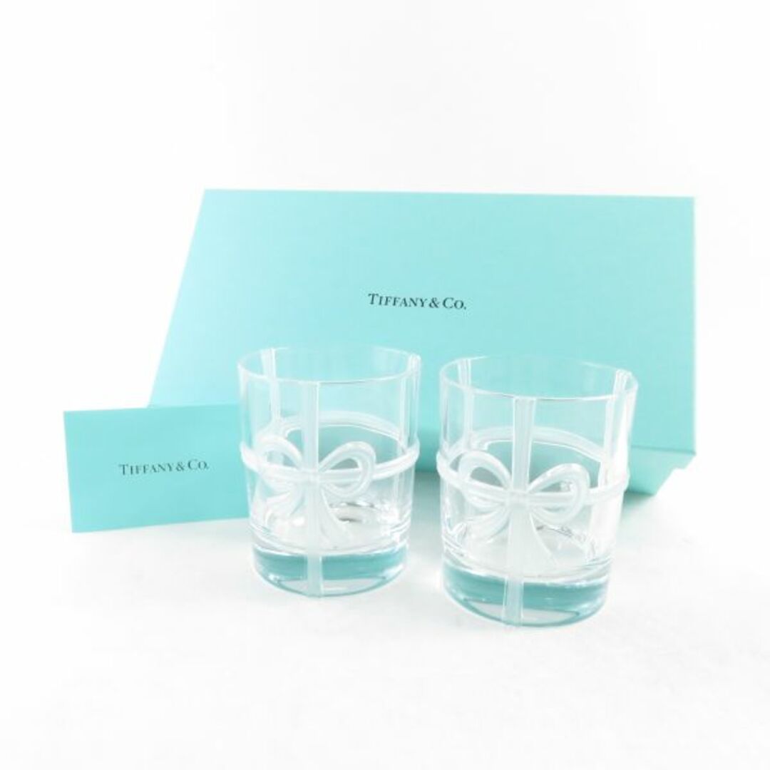 Tiffany & Co.(ティファニー)の美品 TIFFANY＆Co. ティファニー ボウグラス タンブラー 2点 ペア ロックグラス SY6151H  インテリア/住まい/日用品のキッチン/食器(タンブラー)の商品写真