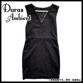 デュラスアンビエント(DURAS ambient)のDURAS Ambient ノースリーブ レース ワンピース Black  (ひざ丈ワンピース)