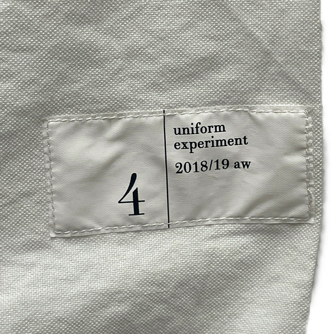 uniform experiment(ユニフォームエクスペリメント)のUNIFORM EXPERIMENT ユニフォームエクスペリメント 18AW 袖マジックテープ付き オックスフォード 長袖シャツ 白 サイズ4 正規品 / B3748 メンズのトップス(シャツ)の商品写真