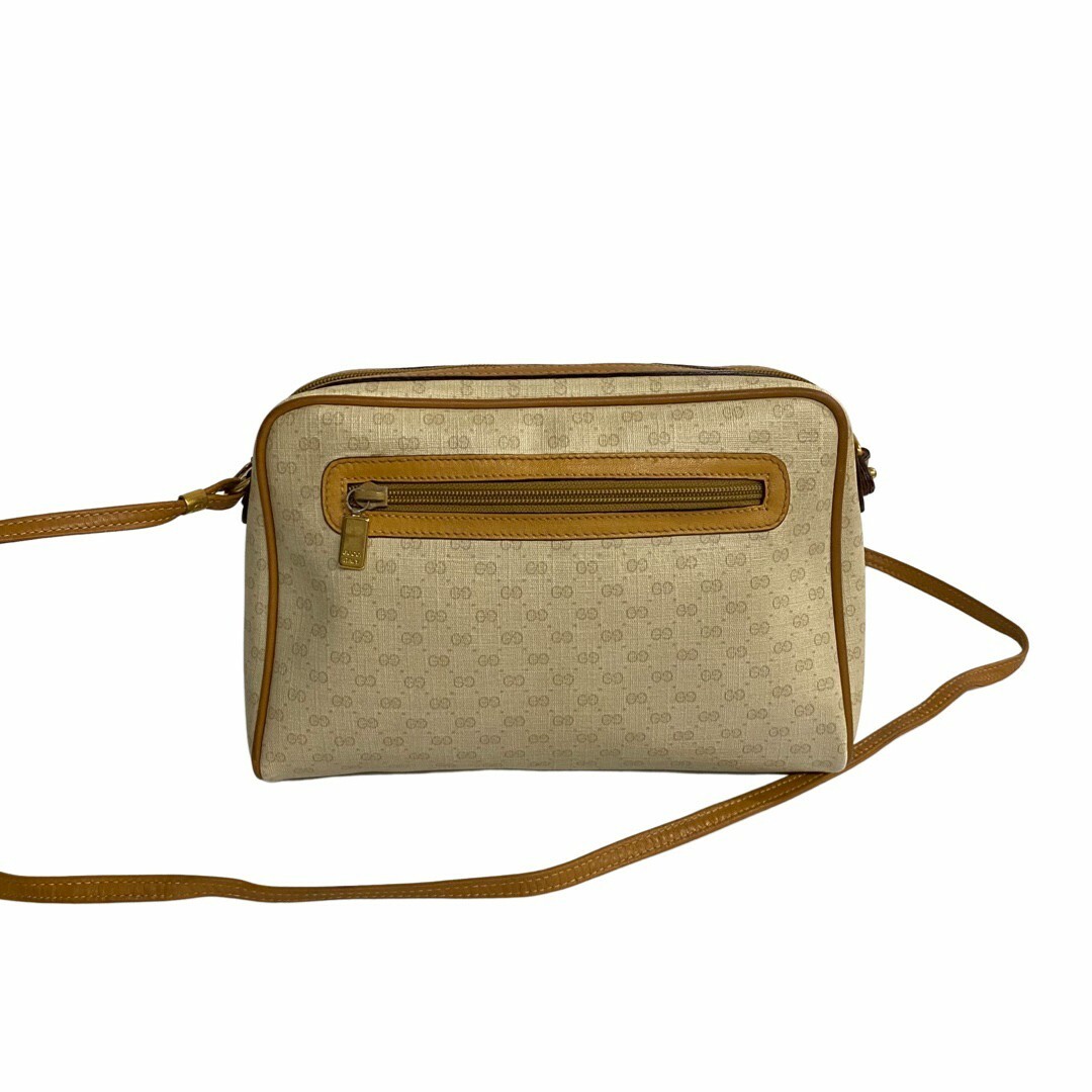 Gucci - GUCCI グッチ マイクロGG レザー PVC ショルダーバッグ
