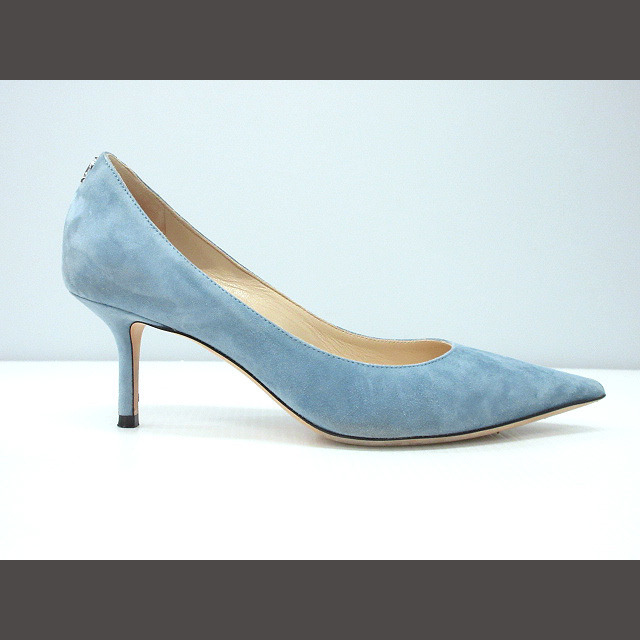 JIMMY CHOO - ジミーチュウ スエード パンプス LOVE 65 ブルー系 35