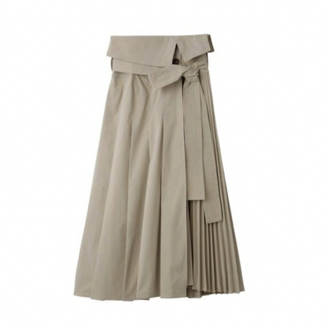 SNIDEL(スナイデル)のベージュ　トレンチ　スカート　ハイウエスト　Sサイズ　　スナイデル レディースのスカート(ロングスカート)の商品写真