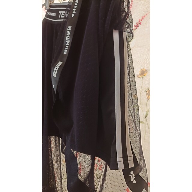 160 女の子 シースルースカート キッズ/ベビー/マタニティのキッズ服女の子用(90cm~)(スカート)の商品写真