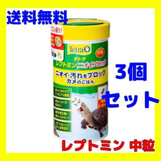 テトラ(Tetra)の3個セット テトラ レプトミン ニオイ ブロック中粒(爬虫類/両生類用品)